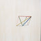 Triangular pyramid with painted edges